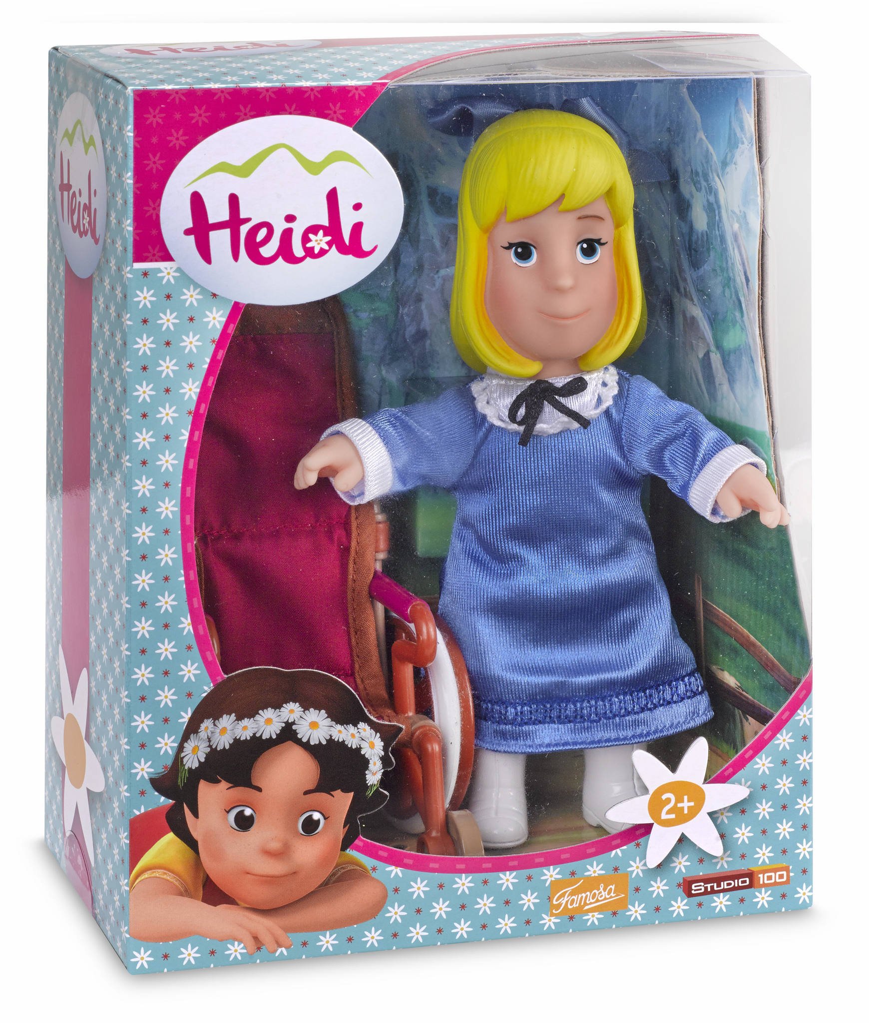 Famosa Studio 100 700012540 Heidi Doll Set Clara with Wheelchair 2-Piece