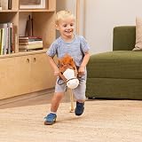 Toyrific 99 cm Hobby Horse Toy with Sounds Brown Dark Durable Wheels view 2