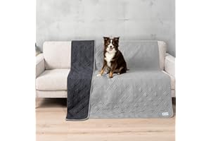 PetAmi Waterproof Bed Cover for Dogs, Pet Blanket Couch Cover, Reversible Furniture Cover Sofa Protector for Pet Cat Bed, Washable Dog Blanket for Seat, 52x82 Light Gray