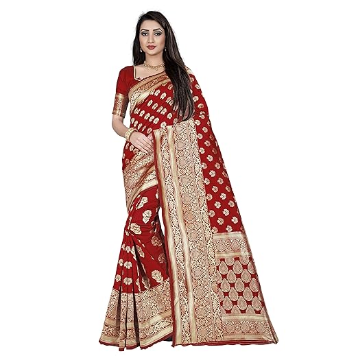 Kashvi Sarees Kanjivaram & Banarasi Jacquard Silk Saree With Unstitched Blouse Piece 1484