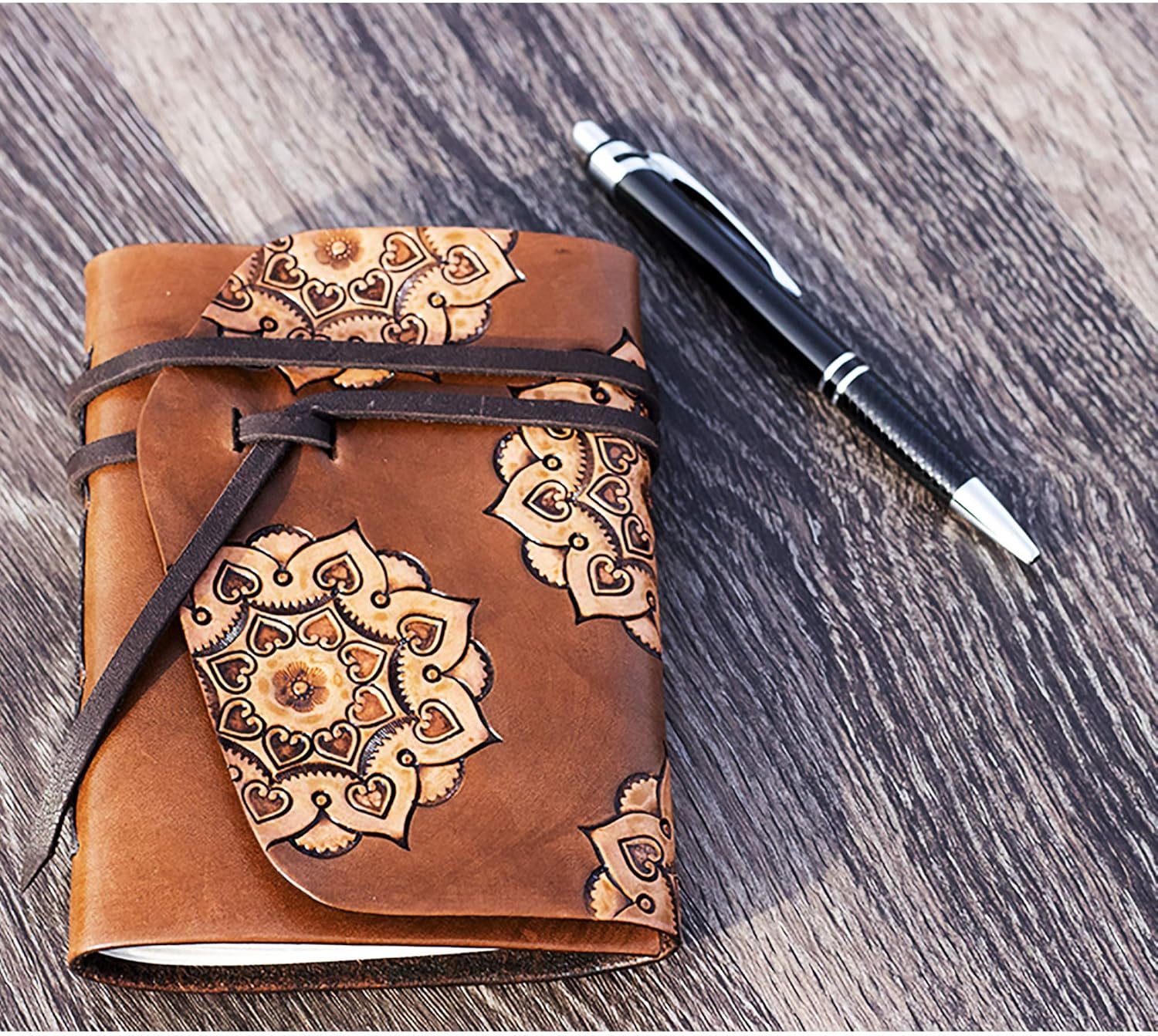 Realeather Leather Journal Kit, 4.5"x6", Natural
