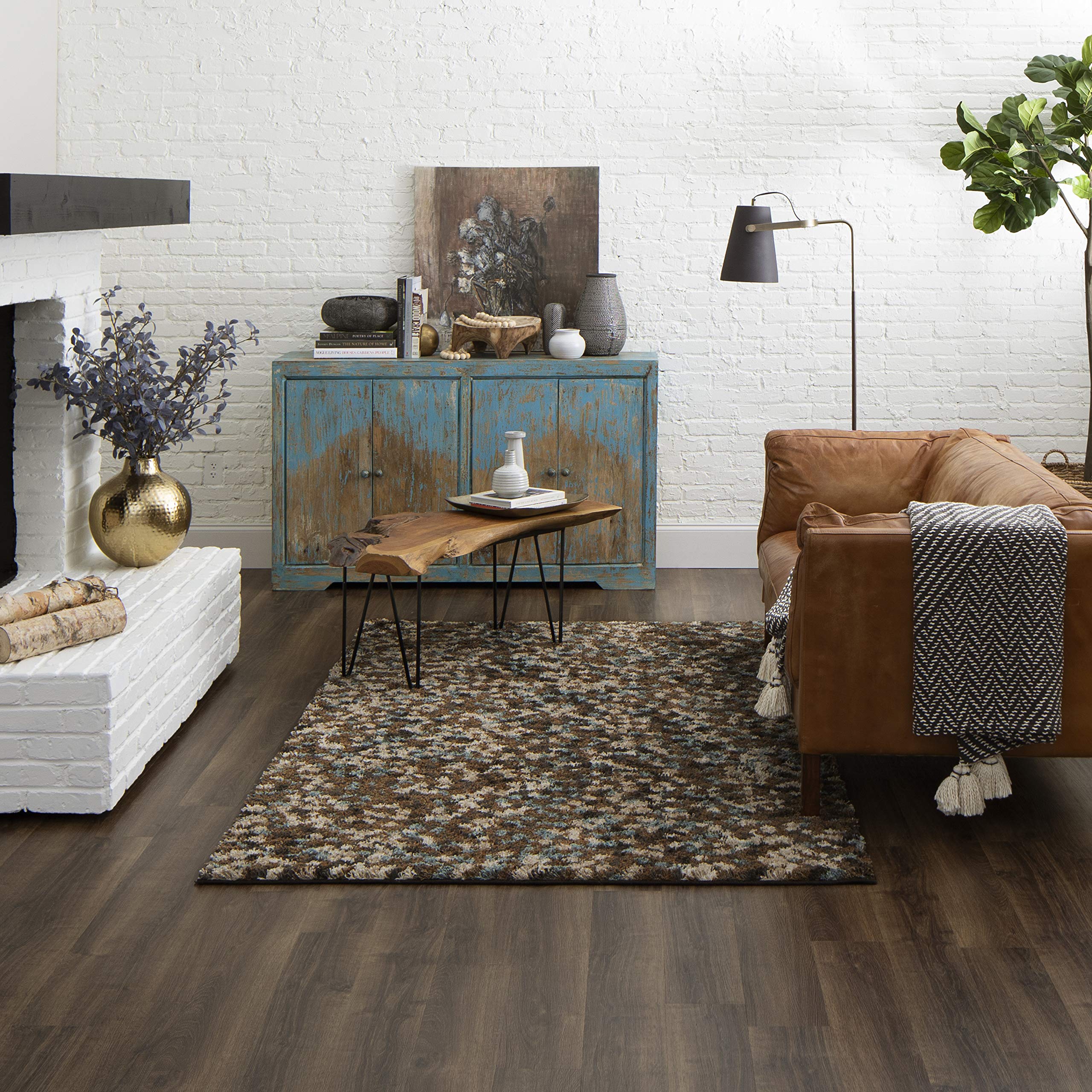 Mohawk Home Huxley Chaos Theory Woven Shag Area Rug, 5'x8', Multicolor