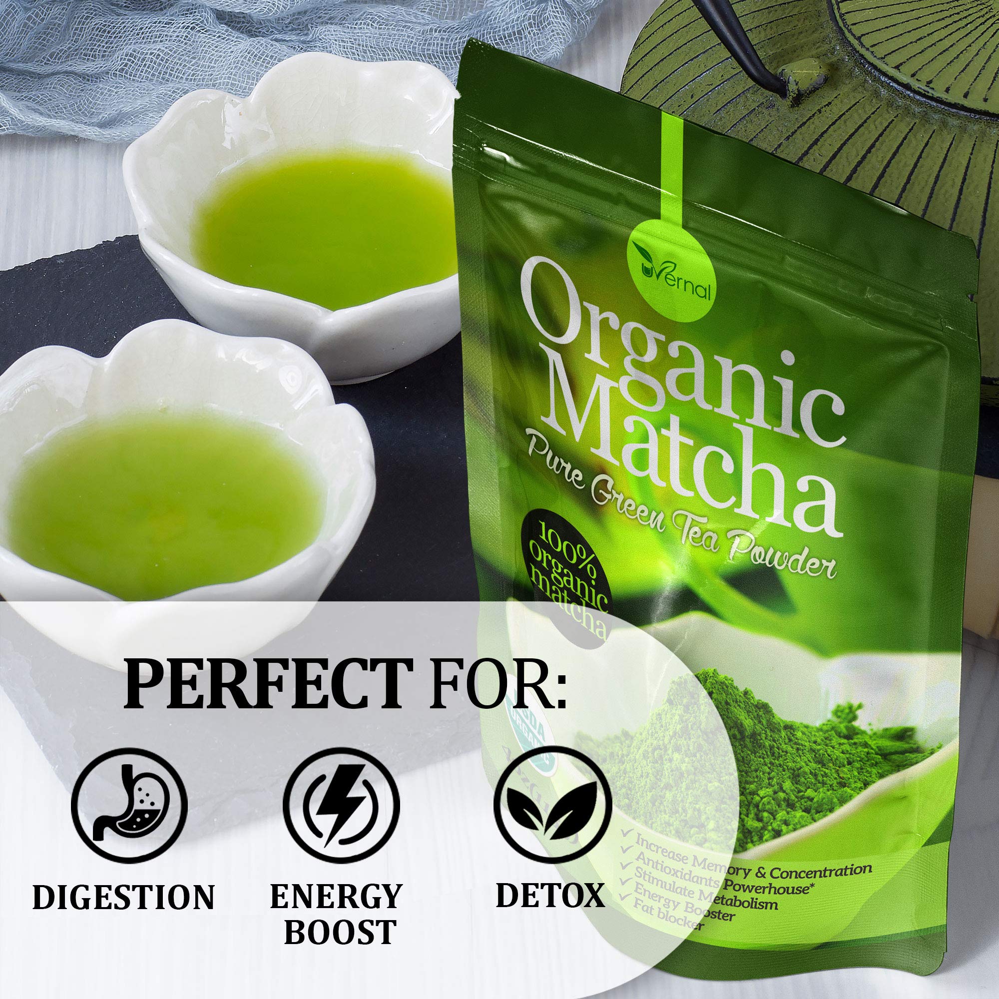 Organic Matcha Green Tea Powder USDA Certified 100 Pure Macha for