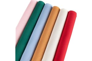 CANFOISON 6 Pieces Aida Cloth 14 Count, Cross Stitch Fabric 6 Colors, 12 inch by 18 inch