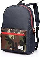 Vaschy Unisex Classic Water Resistant School Rucksack Travel Backpack 14Inch Laptop