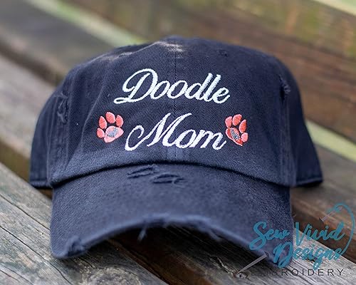 distressed dog mom hat