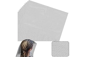 Luinabio 10 Pcs 26 x 18 Inch Black Hair Net Stretch Weaving Nets Hair Accessories for Sew in Weave Comfortable Weaving Sew Net for Salon Costume Parties and Home Use