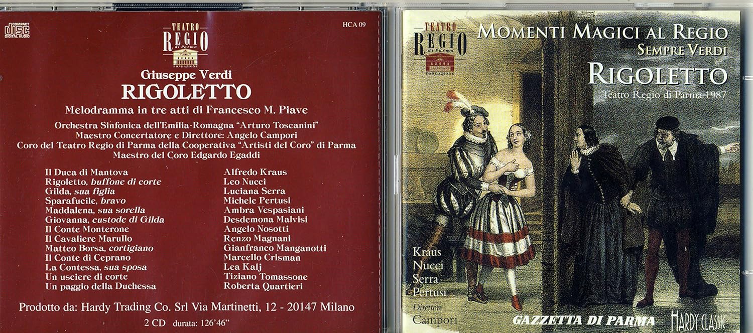 Rigoletto Giuseppe Verdi Alfredo Kraus Leo Nucci Luciana Serra