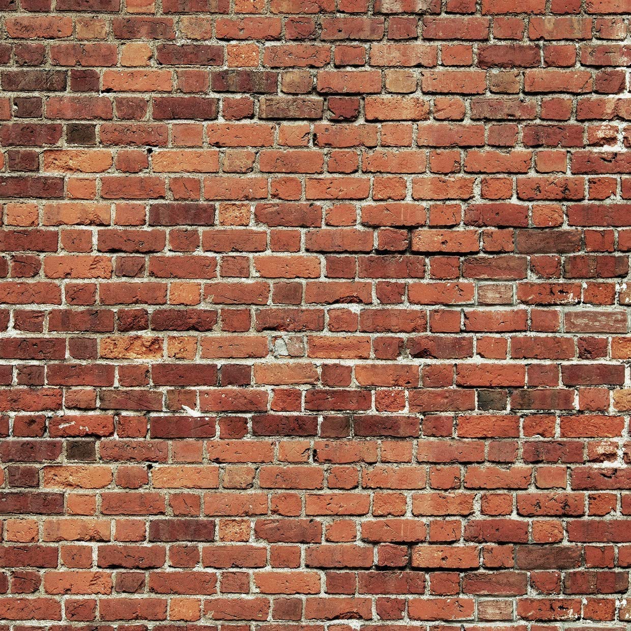 AIIKES 8x8FT Red Brick Wall Backdrop Retro Brick Photography Background Home Decoration Party Banner 11-506