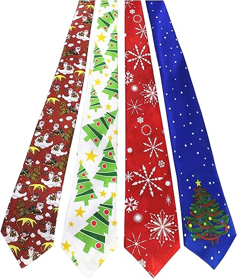 Christmas Trees Snowflake Tie Mens 