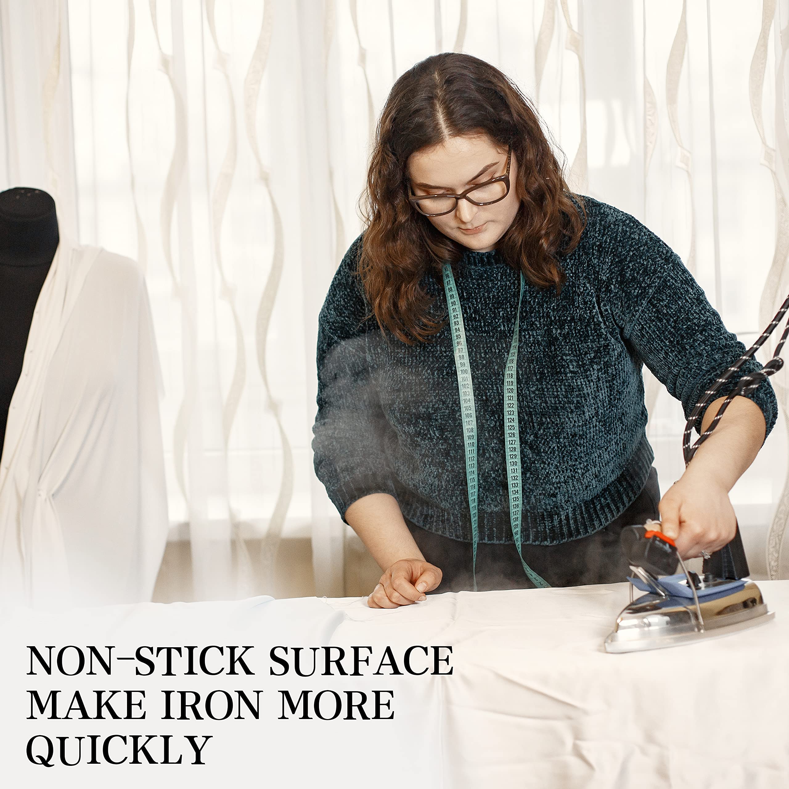 Ironing Board Cover and Pad | 100% Cotton Cover with Padding Standard Size with Aluminum Coating | Heat-Reflective Ironing Board with Elastic Edges Set | 54