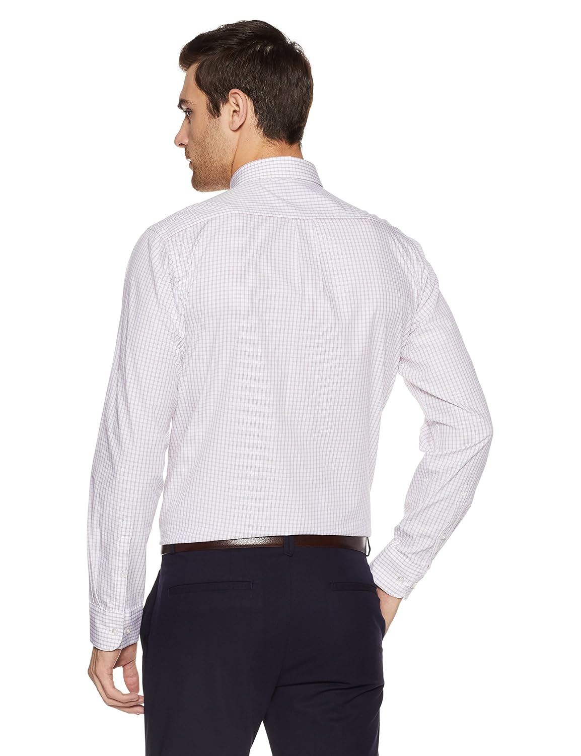 arrow men's checkered regular fit formal shirt