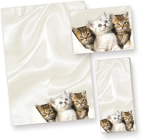 Papier A Lettres Chat 50 Unites Papier A Ecrire Imprime A Motifs Papier Et Motif Colore Idee Cadeau Imprimables Vous Meme Avec Word Nouveau 10 Cartes Posteales Incluses