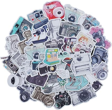 Navy Peony Lot De Stickers Vintage Appareil Photo Petits Autocollants Impermeables Stickers Valise Stickers Telephone Et Laptop Stickers Mignons Pour Carnet De Voyage Album Photo Amazon Fr Cuisine Maison