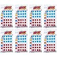 Crait Stichler Mega Candy Buttons Pack of 8, 384 Buttons Total Cherry, Orange, Lemon, & Blue Raspberry - Bulk Candy, Retro Candy, Nostalgic Candy