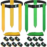 Hilhook Flag Football Belts, 14 Player Flag Football Set with 42 Flags for Kids Youth and Adults Training Equipment