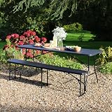Harbour Housewares Rectangle Folding Trestle Table 180cm Black Outdoor view 2