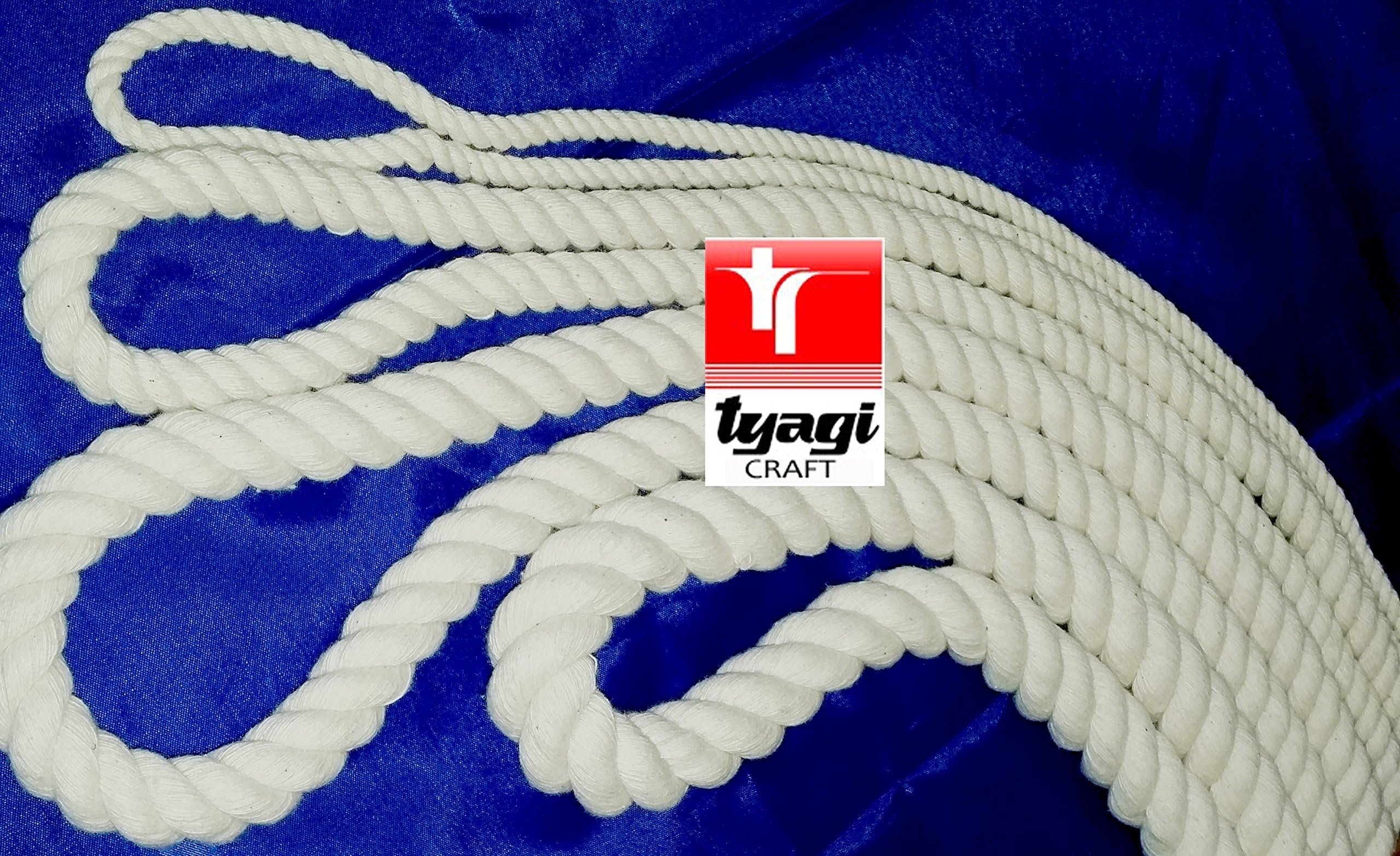 14mm 100% Natural Cotton Rope Bag Making Acrobatics Cat Scratch Pole String Twisted Cord Off White 2 METER Tyagi Craft®