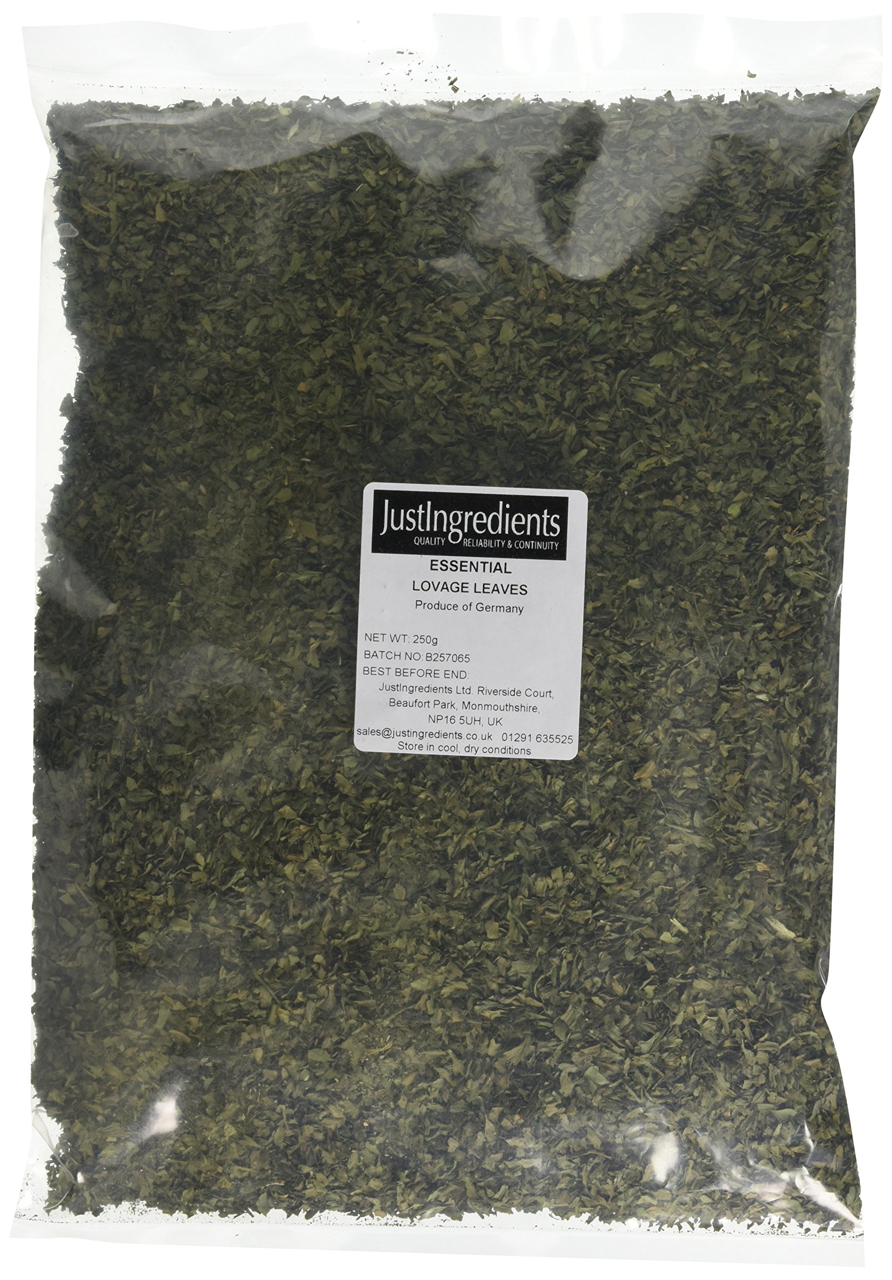 JustIngredients Essentials Lovage Leaves, 250 g - Pack of 2