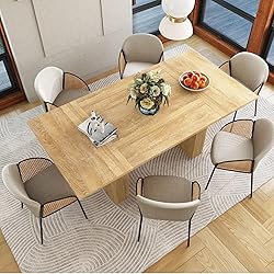 weselon 78 Inch Dining Table for 6 8 10, Modern