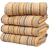 Cacala Extra Large Hand loomed Turkish Bath Towels Set of 4, 100% Cotton Quick-Drying and Lightweight Perfect for Travel, Camping, Gym and Beach (4 Pieces, Salmon)