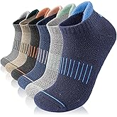 Lapulas Merino Wool Ankle Hiking Running Socks for Men Women Breathable Compression Thick Athletic No Show Socks 6 Pairs