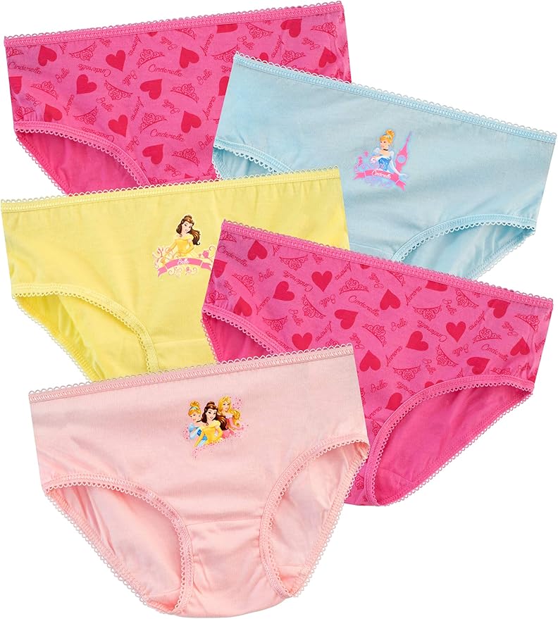 Disney Girls Princess Underwear Pack of 5 Amazon.co.uk Clothing