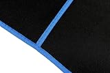 Streetwize Velour Car Floor Mat Set Black 4 Pcs Anti-Slip with Blue Binding view 6