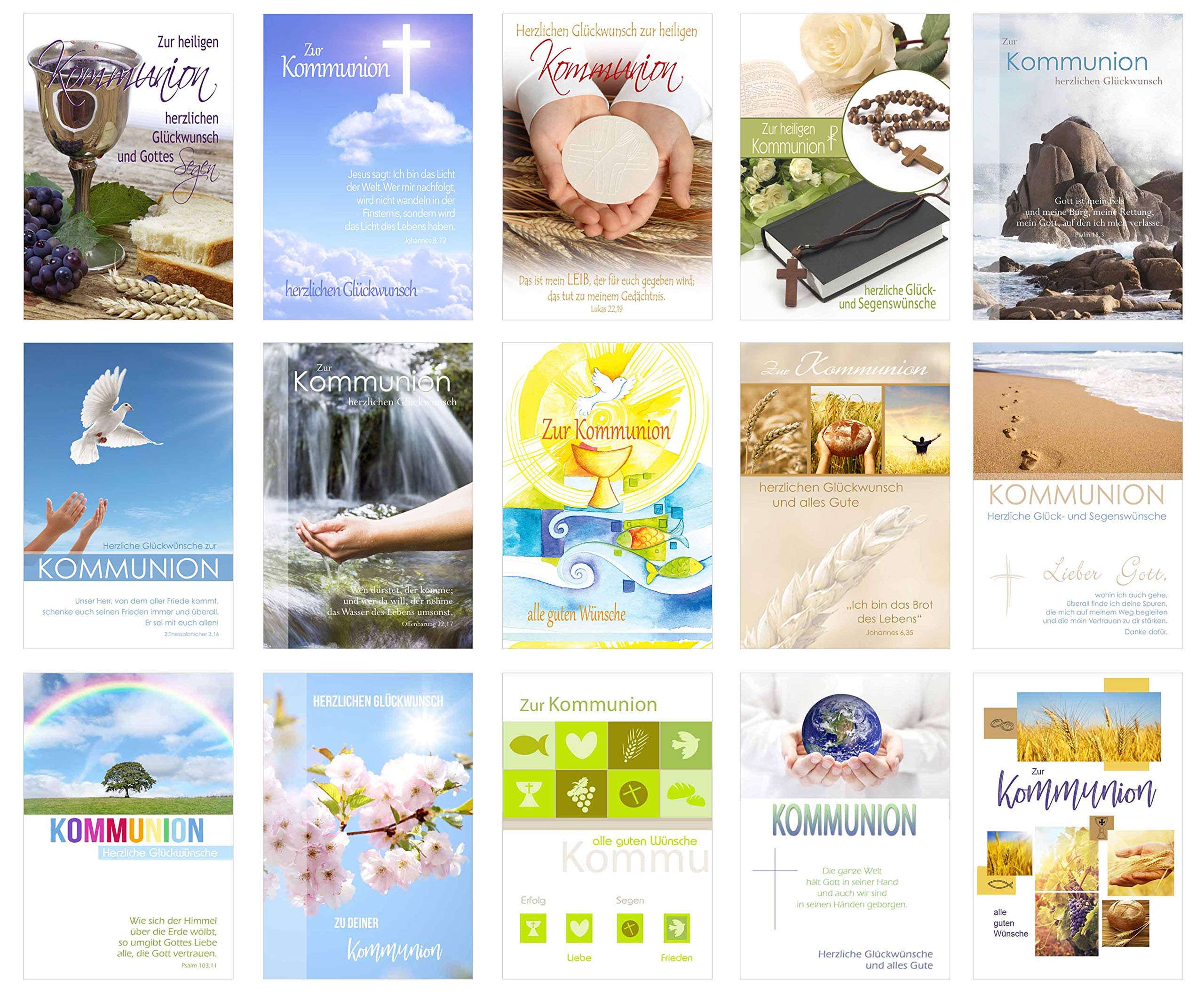 Set of 30 Communion Cards with Envelope - Congratulations Card for Communion - Communion Card - Set of Cards (Folding Cards with Envelope)