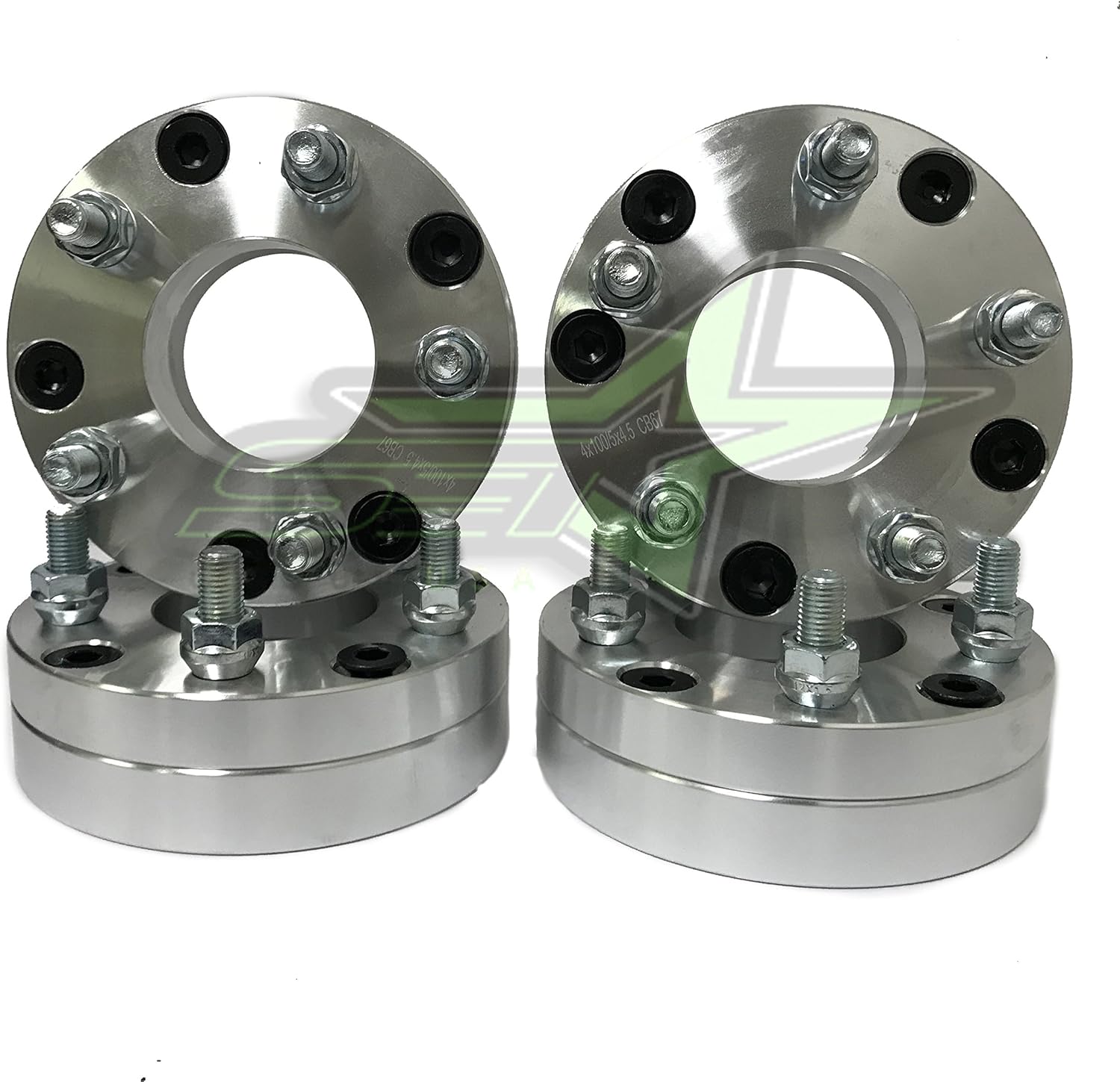 4 Wheel Adapters 4x100 to 5x100 | 1.75" Inch Thick | 12x1.5 Studs | Use ...