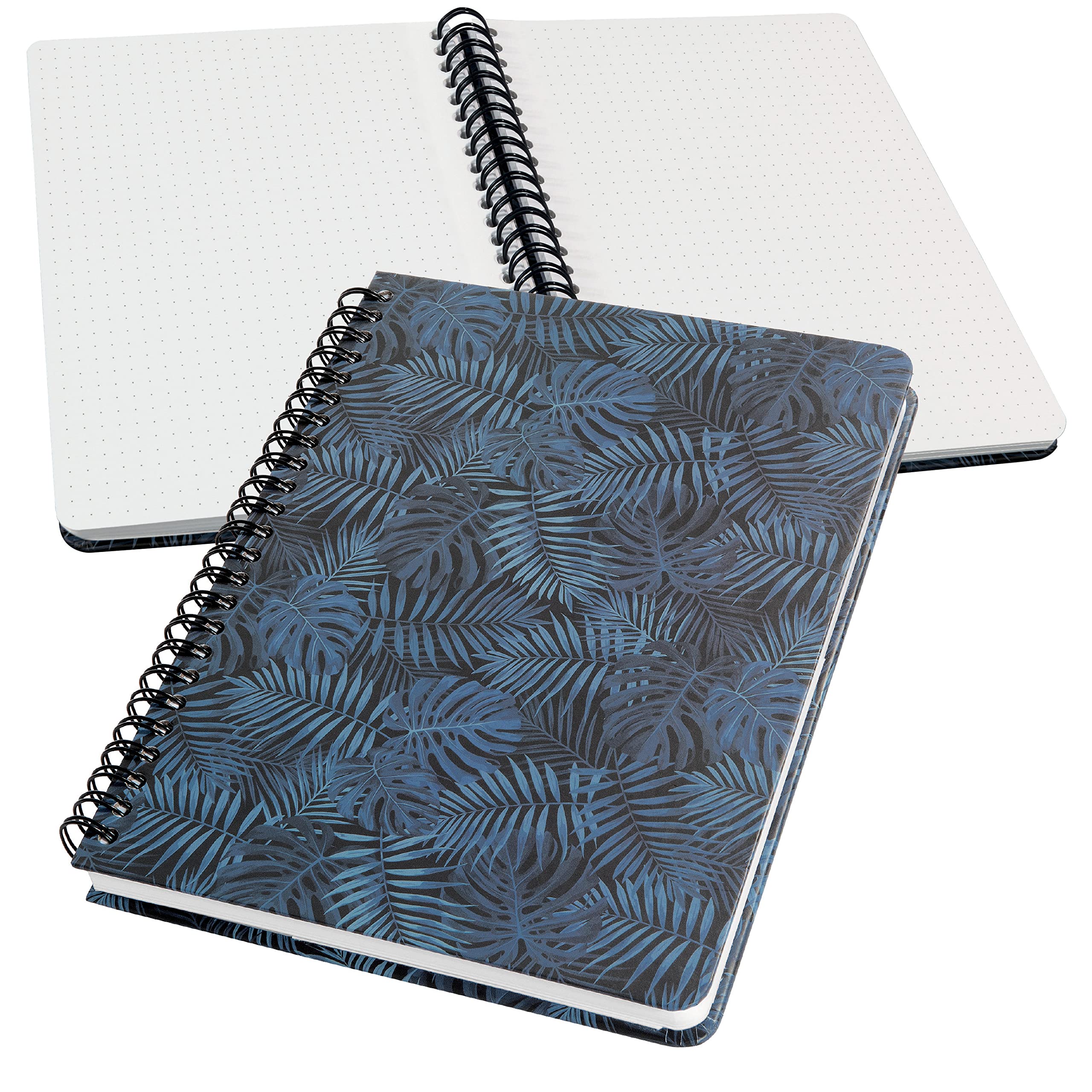 SIGEL JN602 Spiral notebook basic, A5, dotted, hardcover, jugnle pattern, Blue - Jolie