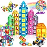 COOLJOY Magnetic Building Blocks 117 PCS Ferris Wheel Letters Numbers Kit