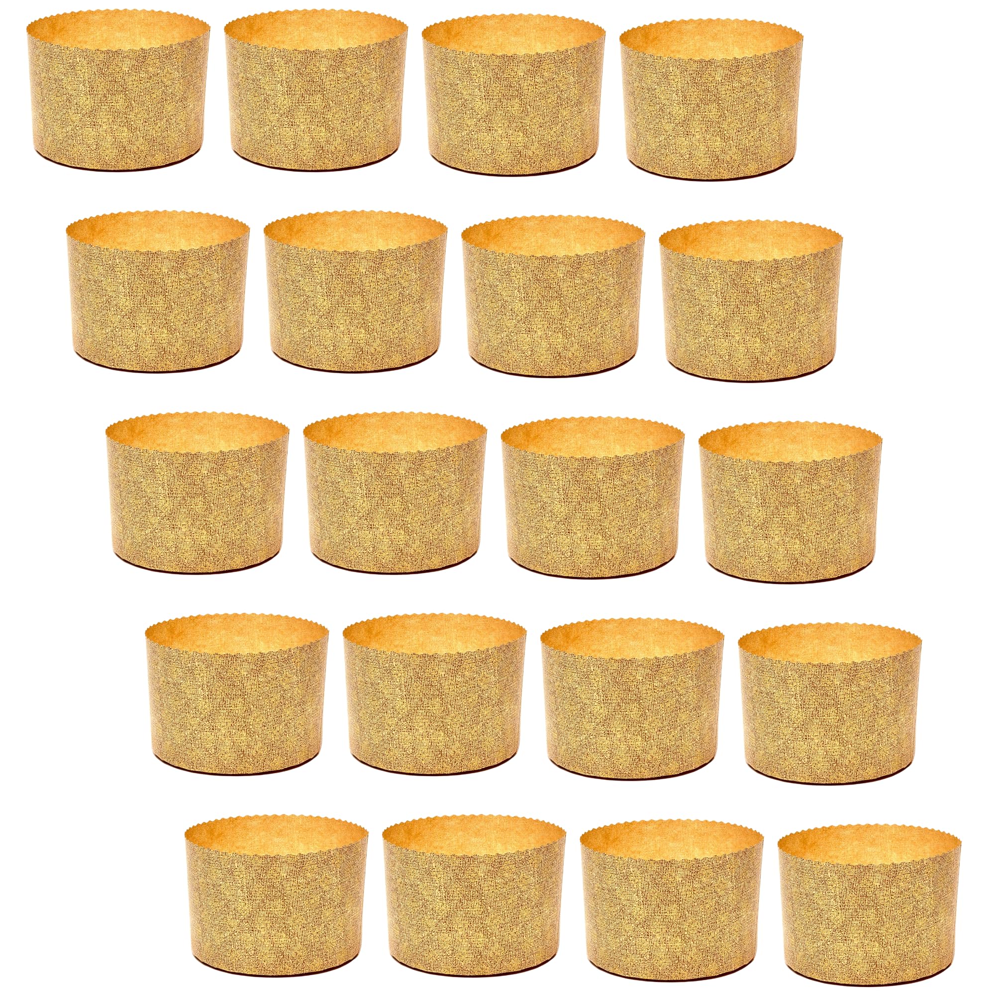 FAH FAMILY AT HOME Panettone Mold 500g, 20pcs - Professional Natural Pure Cellulose Paper Forms for Baking Paska, Kulich, Panettone Baking Forms, Heat Resistant up to 200°C