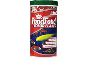 Tetra Pond Flakes Color Enhancing, Complete Nutrition for Smaller Pond Fish, Goldfish and Koi Fish, 6 oz