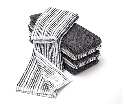 6 Pack Large Kitchen Towel Set 16 X 26 3 Popcorn Stripe