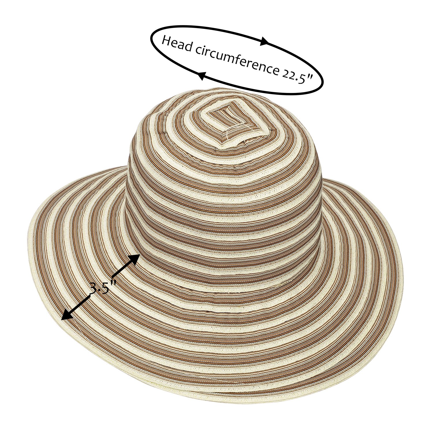 Women Floppy Summer Hat Sun Beach Straw Cap Foldable Wide Brim Gardening Hiking Hat