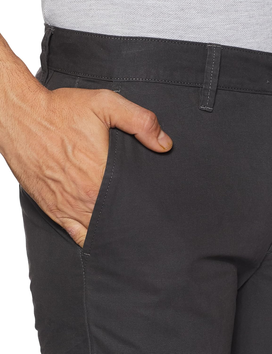 peter england men's super slim casual trousers