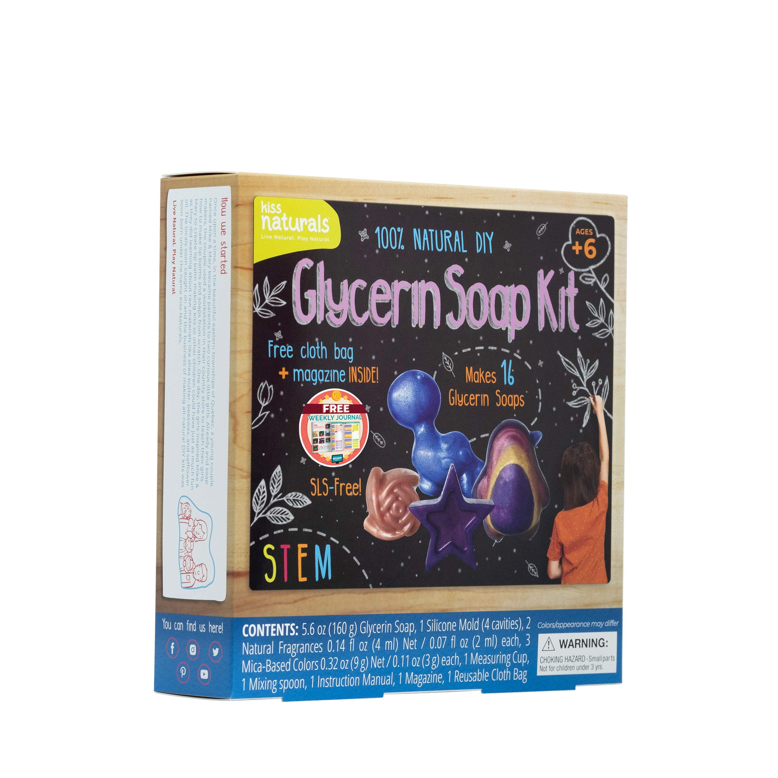 Kiss Naturals Soap Making Kit DIY for Kids Crafts Kit 100 Natural