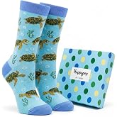 HAPPYPOP Ocean Gifts Women Men - Shark Whale Dolphin Octopus Turtle Otter Penguin Socks