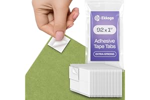 Ekkogo Double Sided Tape for Walls 92-Pack - Foam Tape for Poly-Fiber & Foam Acoustic Panels Strong Self Adhesive for Lightweight Decor and Wall Mounting
