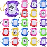 Aodaer 36 Pieces Mini Magnetic Drawing Board with Pen 4 Inch Backpack Keychain Clip Drawing Boards Erasable Doodle Board Sketch Pad Drawing Tablet for Birthday Gifts Car Trip Educational Toys
