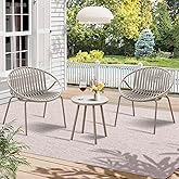 Werph Patio Furniture Set, 3 Pieces Outdoor Furniture with Bistro Table and Chairs Set of 2，Outdoor Patio Set with Porch Chai