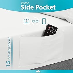 DREAMCARE Twin XL Fitted Sheet - Deep Pocket Fitted