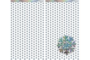 GREATRIL Glitter Silver Winter Frozen Snowflake Tinsel Streamers Party Decor Backdrop for Christmas/Birthday/Baby Shower Them