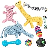 Dog Toys 9 Pack Gift Set,Ball Rope Chew Squeaky and IQ Treat Ball Interactive Food Dispensing Toys for Dog