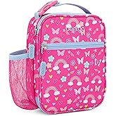 Bentgo Kids Insulated Lunch Tote - Water-Resistant, Reusable, Lightweight & Durable Lunch Bag with Water Bottle Holder & Mesh Pocket, Fits Lunch Box & Water Bottle - Ideal for Ages 3+ (Rainbow)