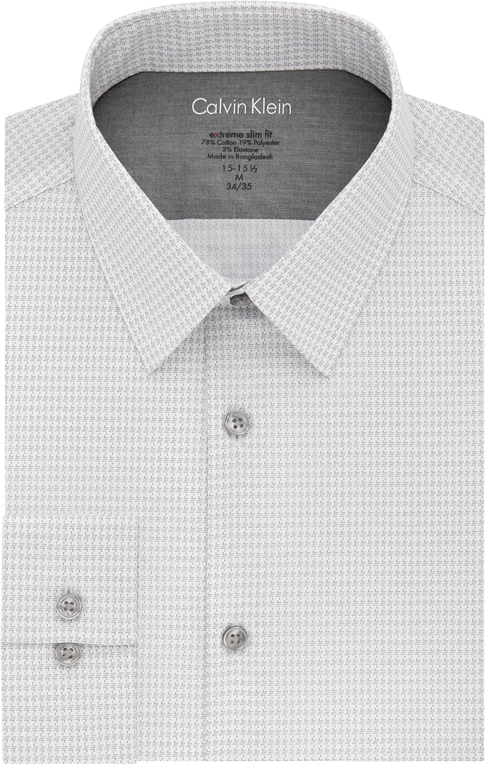 Calvin Klein Men's Dress Shirt Xtreme Slim Fit-Thermal Stretch Print at  Men’s Clothing store