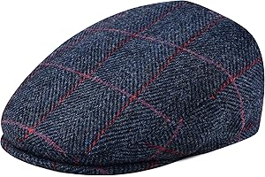 FEINION Men's Wool Tweed Newsboy Ivy Cap Gatsby Golf Flat Hat