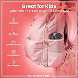 Ion8 Lightweight Steel Kids Water Bottle 400ml Grey Leak Proof Dishwasher Safe view 2