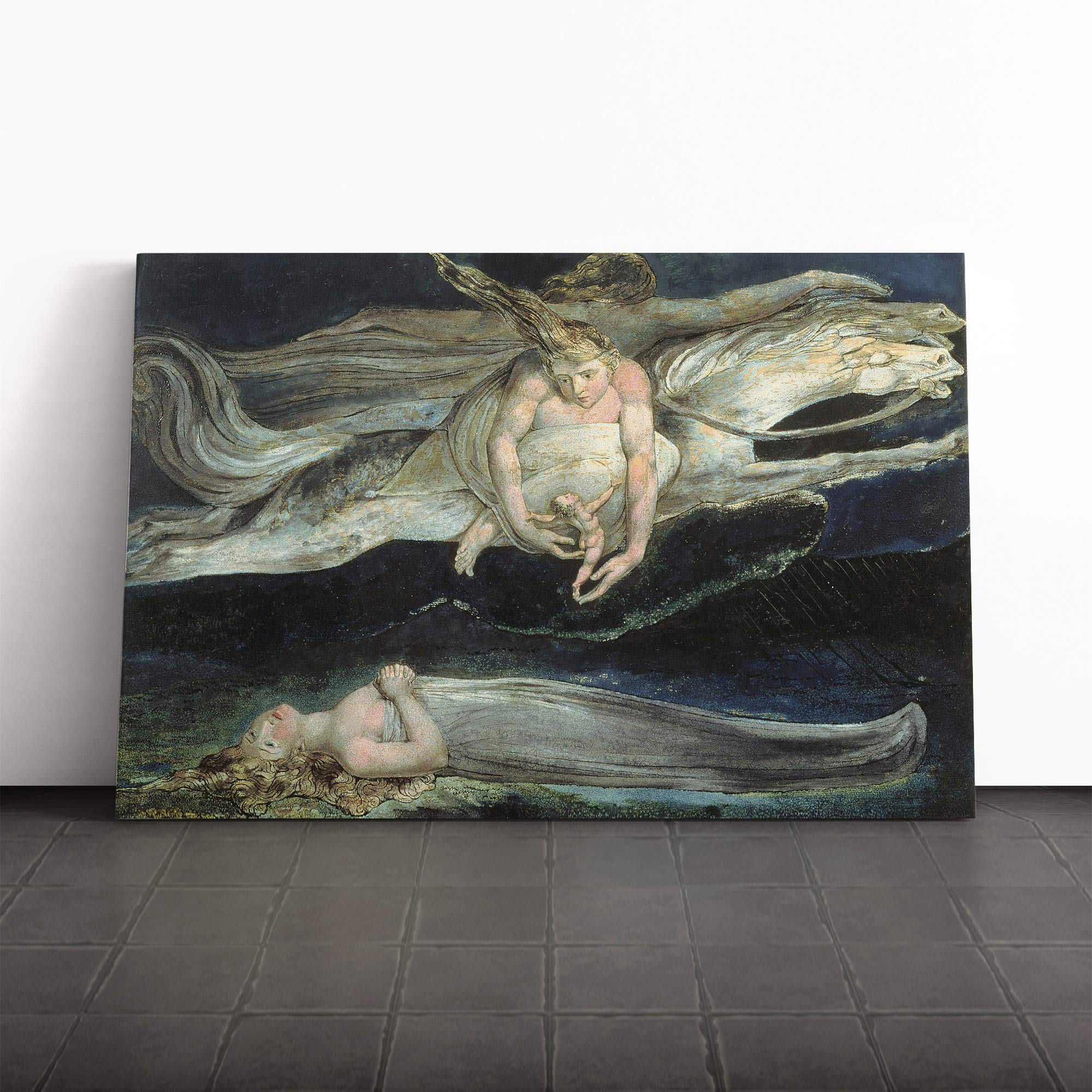 William Blake Illustration Vol.3 Canvas Print | Gallery Wrapped 30mm Frame Wall Art | 20x14 inches | Ready to Hang | Modern Picture | Living Room Bedroom Lounge Office